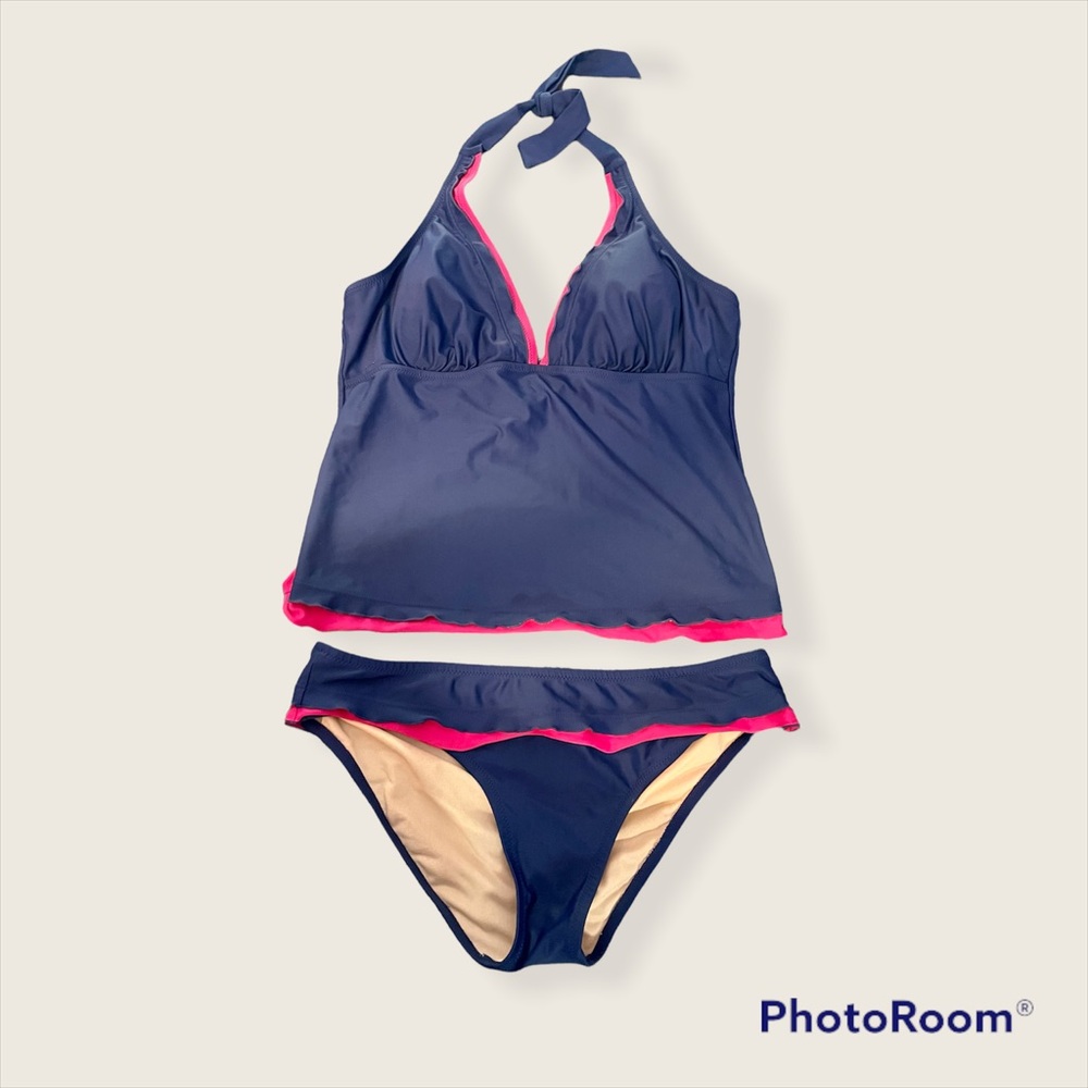 blue tankini set